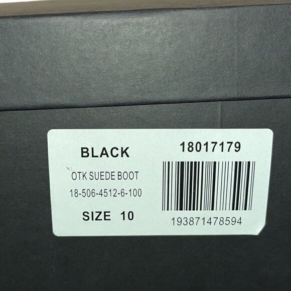 FTF Over-The-Knee Wide-Width/Wide-Calf Faux-Suede Black Boots Size 10WW - Picture 15 of 16